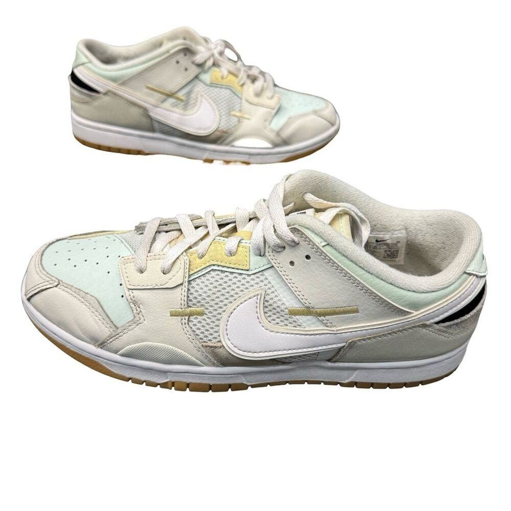 Nike Dunk Low Scrap Sea Glass DB0500-100 Mens 10.5 Sail White Patchwork